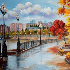 Схема вышивки «городской пейзаж»