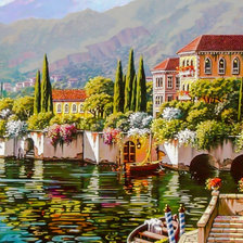 Оригинал схемы вышивки «Varenna - Lake Como, Italy.» (№1953664)