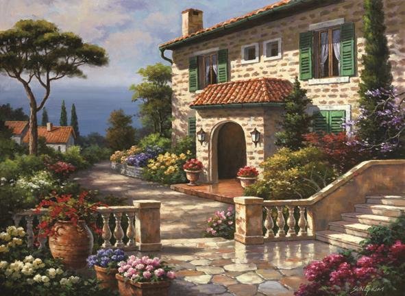 Къща край морето - пейзаж, море - оригинал