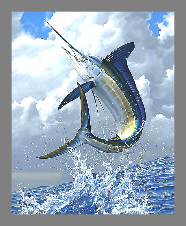 Серия "Водный мир" - рыба-меч, водный мир - оригинал