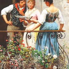 Схема вышивки «На балконе»