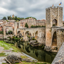 Besalú Medieval City. Catalonia.