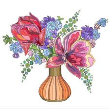 Схема вышивки «Цветы Арт»