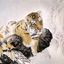 Схема вышивки «Тигрёнок»