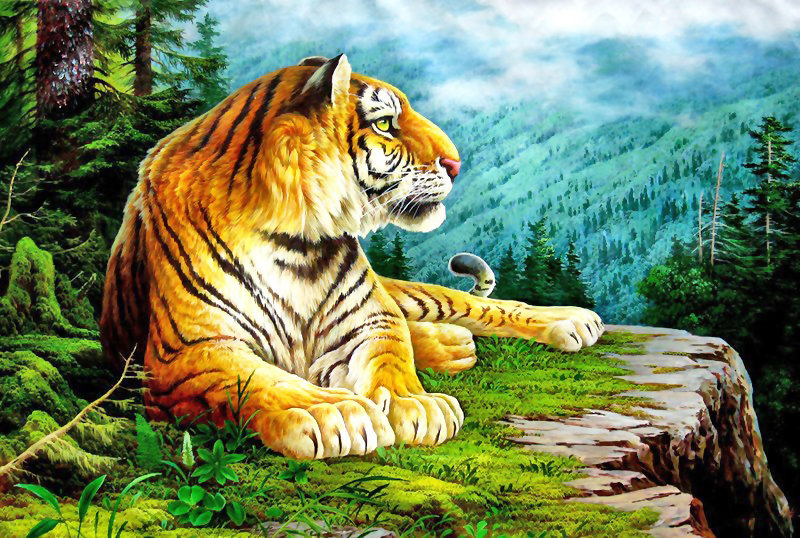 №1956032 - животные, тигры, хищники, тигр - оригинал