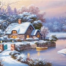 Схема вышивки «Зима»