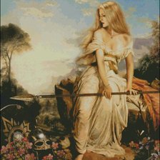 Схема вышивки «девушка»