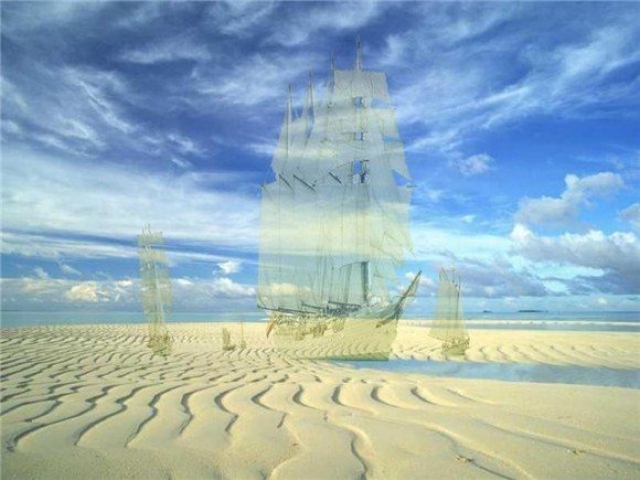 мираж - мираж, корабли, пустыня - оригинал