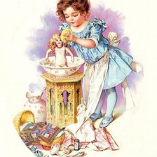 Схема вышивки «купание куклы»