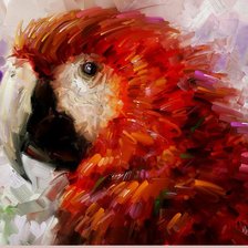 Схема вышивки «попугай»