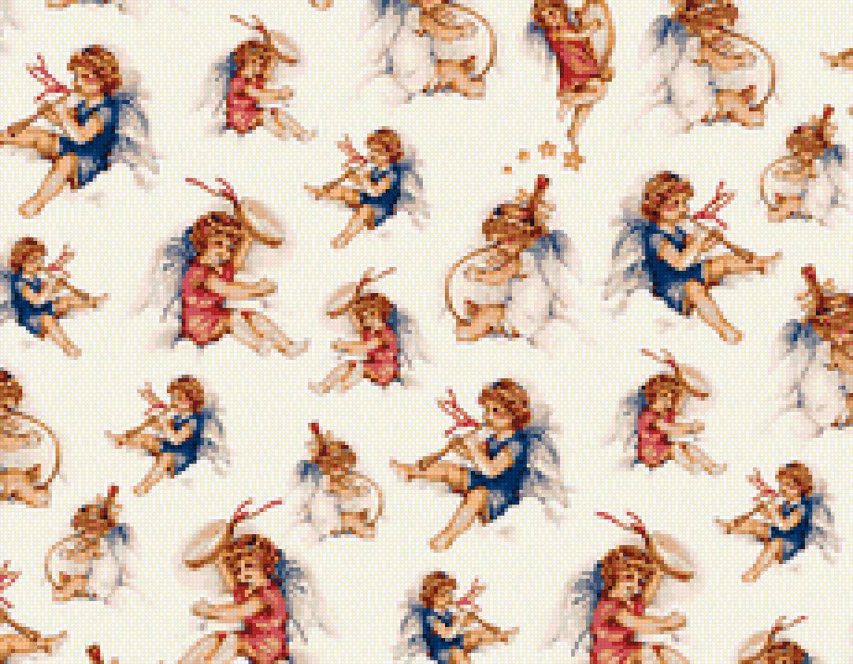 ангелы - дети винтаж старая открытка - предпросмотр