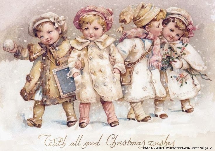 малыши - дети винтаж старая открытка - оригинал