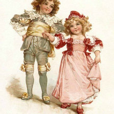 Схема вышивки «дети танцуют»