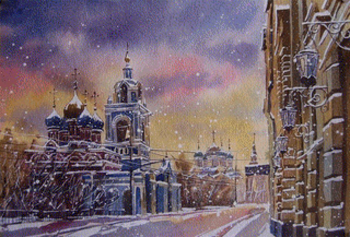 Снежна Москва - город, пейзаж - предпросмотр