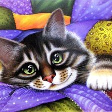 Схема вышивки «кот»