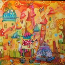 Оригинал схемы вышивки «городок» (№1958875)