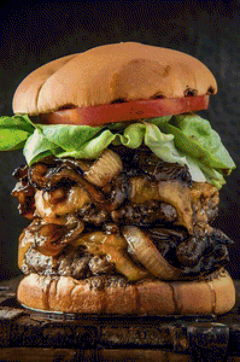 СОЧНЫЙ ДАБЛ-ГАМБУРГЕР - фаст-фуд - предпросмотр