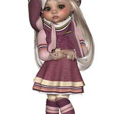 Схема вышивки «СИРЕНЕВЫЙ БЕРЕТ»