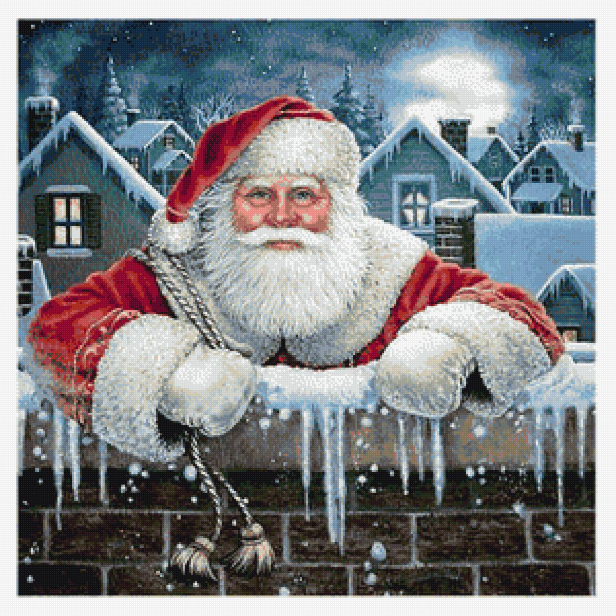 Новый нод - новый год, крыша, дед мороз, зима, подарки - предпросмотр