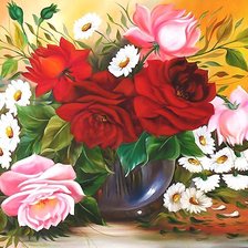 Схема вышивки «цветы»