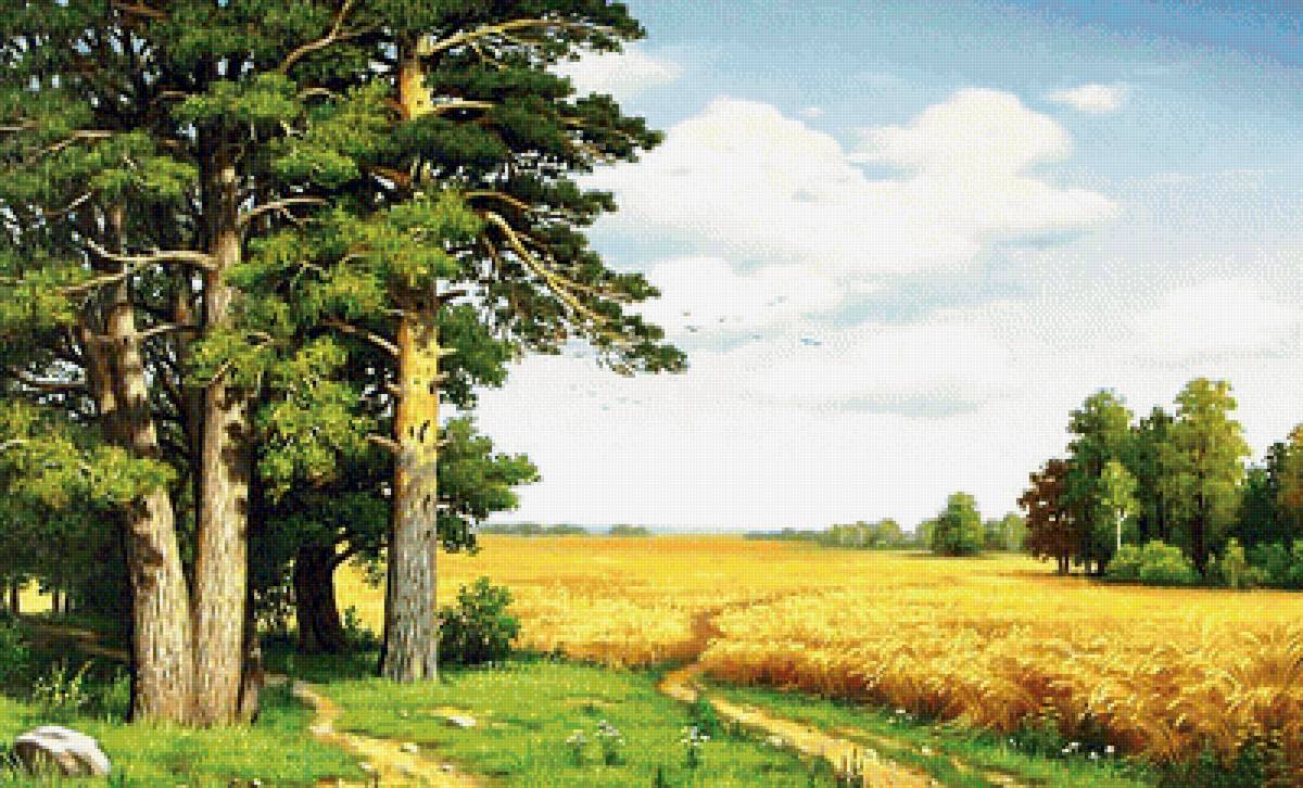 Серия "Пейзаж" - поле, лес, пейзаж, природа - предпросмотр