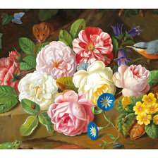 Оригинал схемы вышивки «Цветочный натюрморт.» (№1959631)