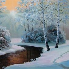 Схема вышивки «Зимовий пейзаж»