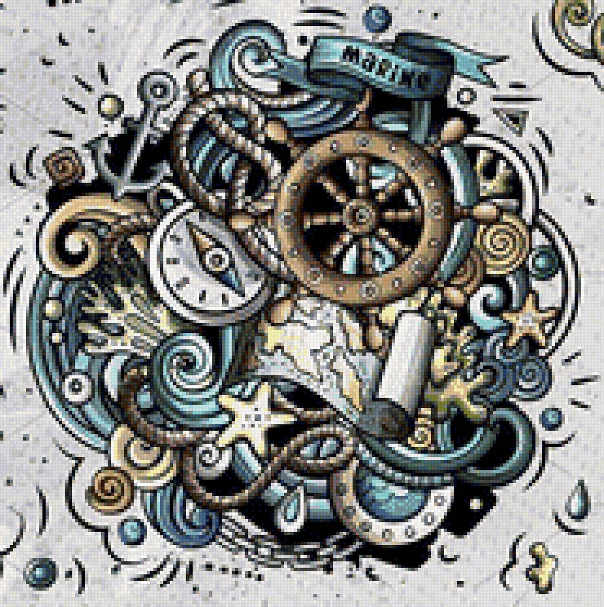 схема - морская тема - предпросмотр