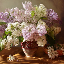 Схема вышивки «сирень»