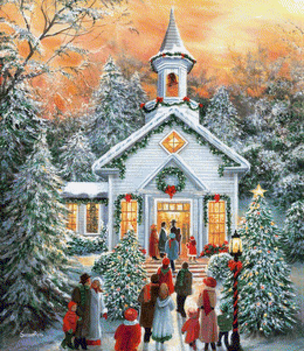 Рождество - пейзаж - предпросмотр