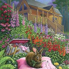 Схема вышивки «Домашний кролик»