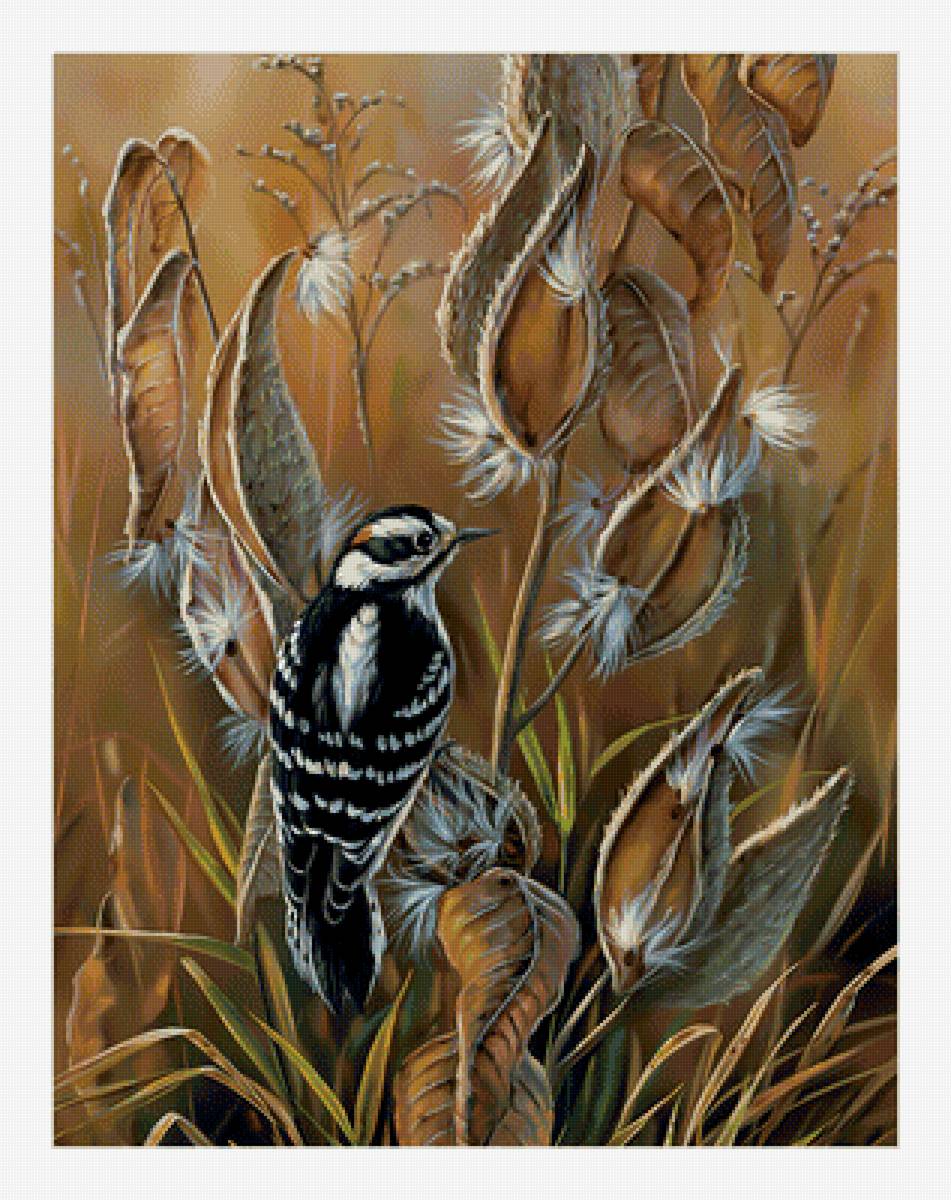 Птичка. - осень., птицы - предпросмотр