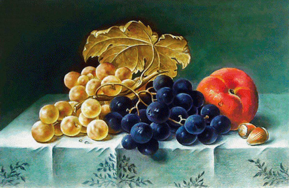 Серия "Натюрморты". - натюрморт, фрукты, виноград - предпросмотр