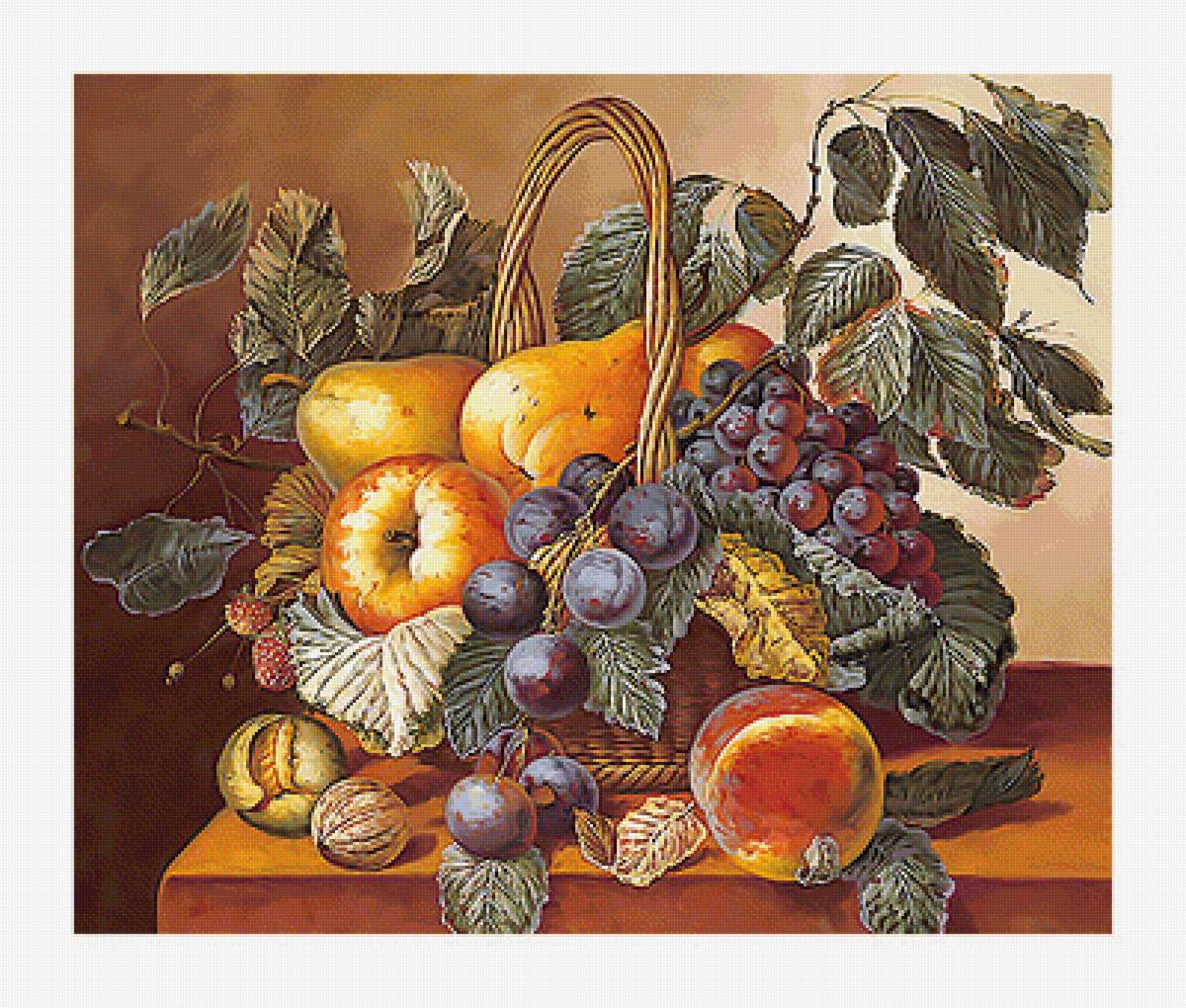 Серия "Натюрморты". - фрукты, натюрморт, виноград - предпросмотр