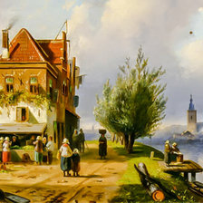 Схема вышивки «Dutch Landscape.»