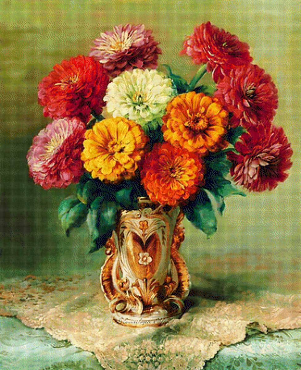 Натюрморт. - живопись., натюрморт, цветы - предпросмотр