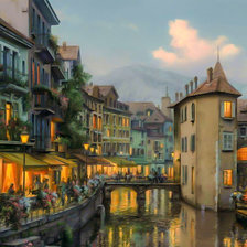 Evening in Annecy.
