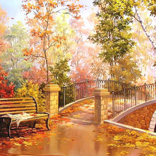 Схема вышивки «Осенний пейзаж.»