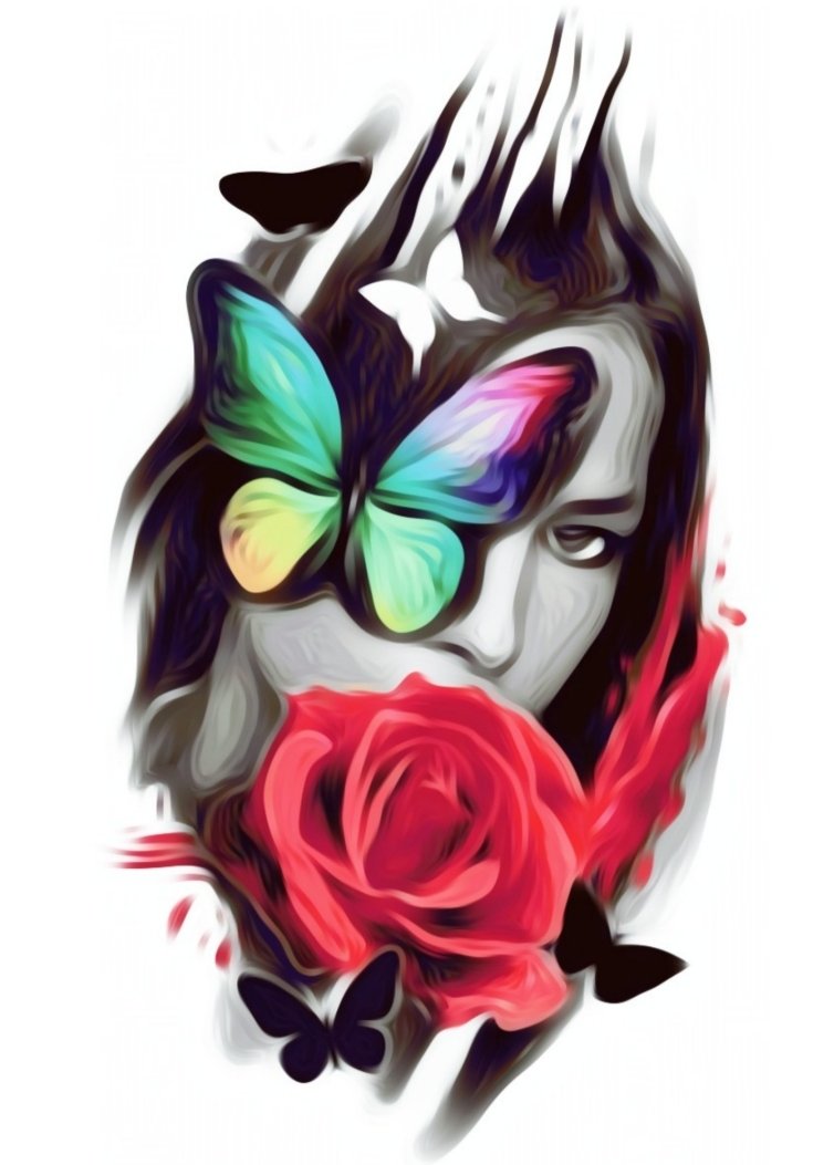 Butterfly rose girl - donna - оригинал