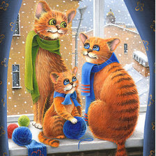Оригинал схемы вышивки «Питерские коты» (№1964150)