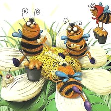Схема вышивки «пчелки»