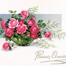 Схема вышивки «ruže,váza»
