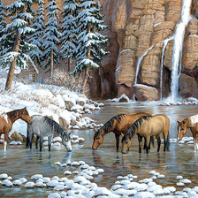 Схема вышивки «CABALLOS»