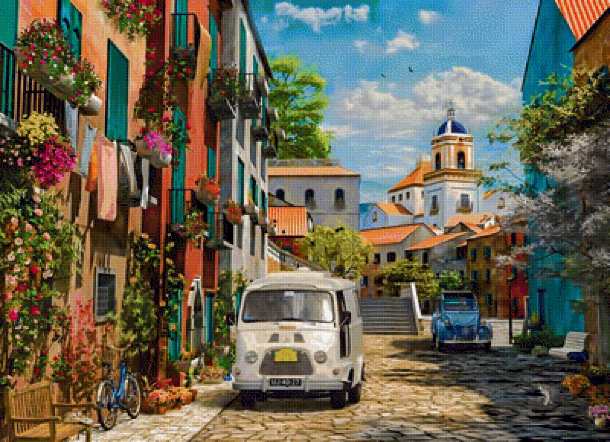 Mediterranean Morning. - dominic davison painter.cityscape. - предпросмотр