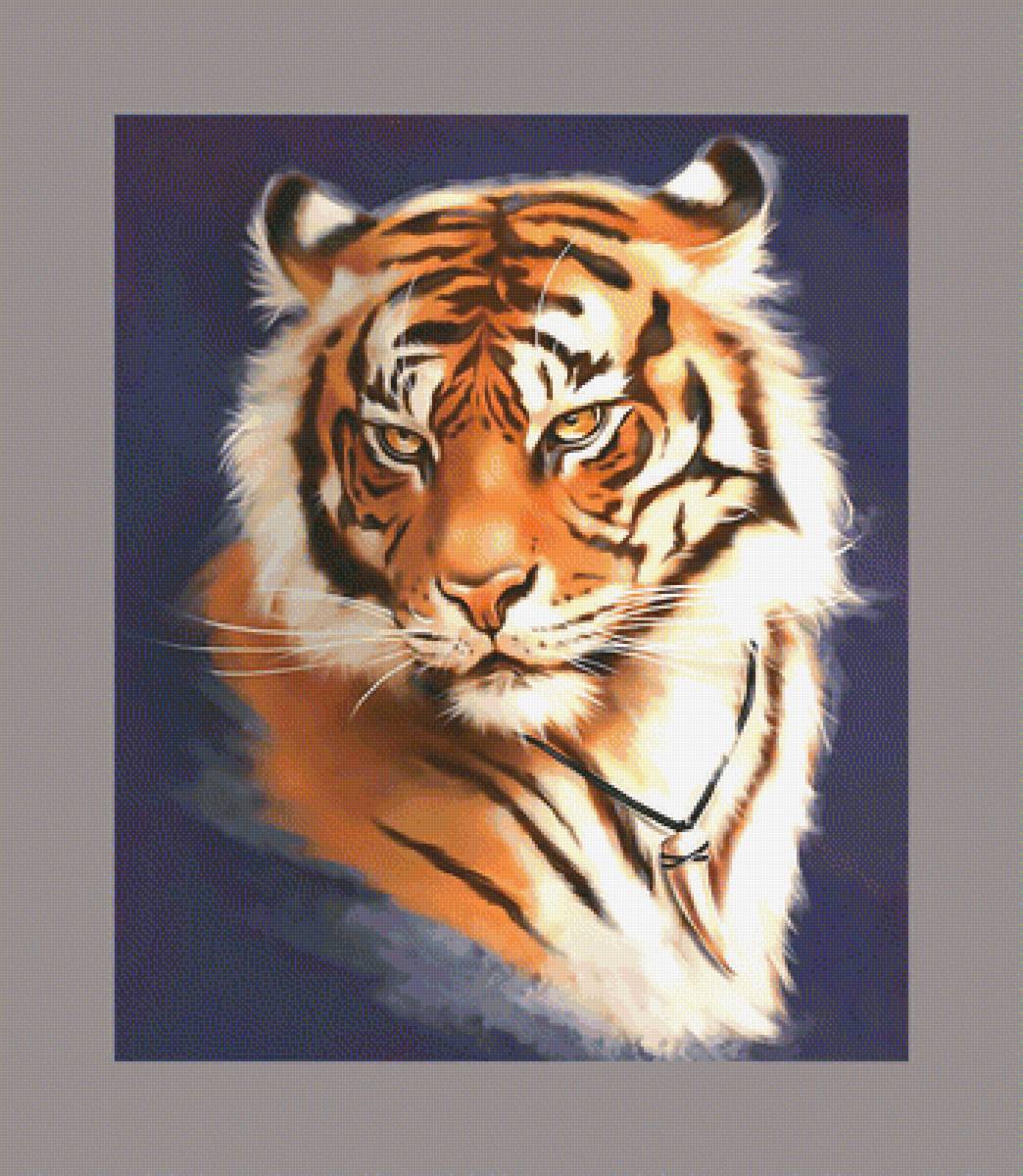 Тигр. - тигр, животные., хищник, взгляд - предпросмотр