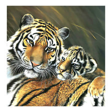 Оригинал схемы вышивки «Тигр с тигрёнком.» (№1965256)