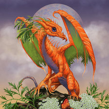 Схема вышивки «дракон»