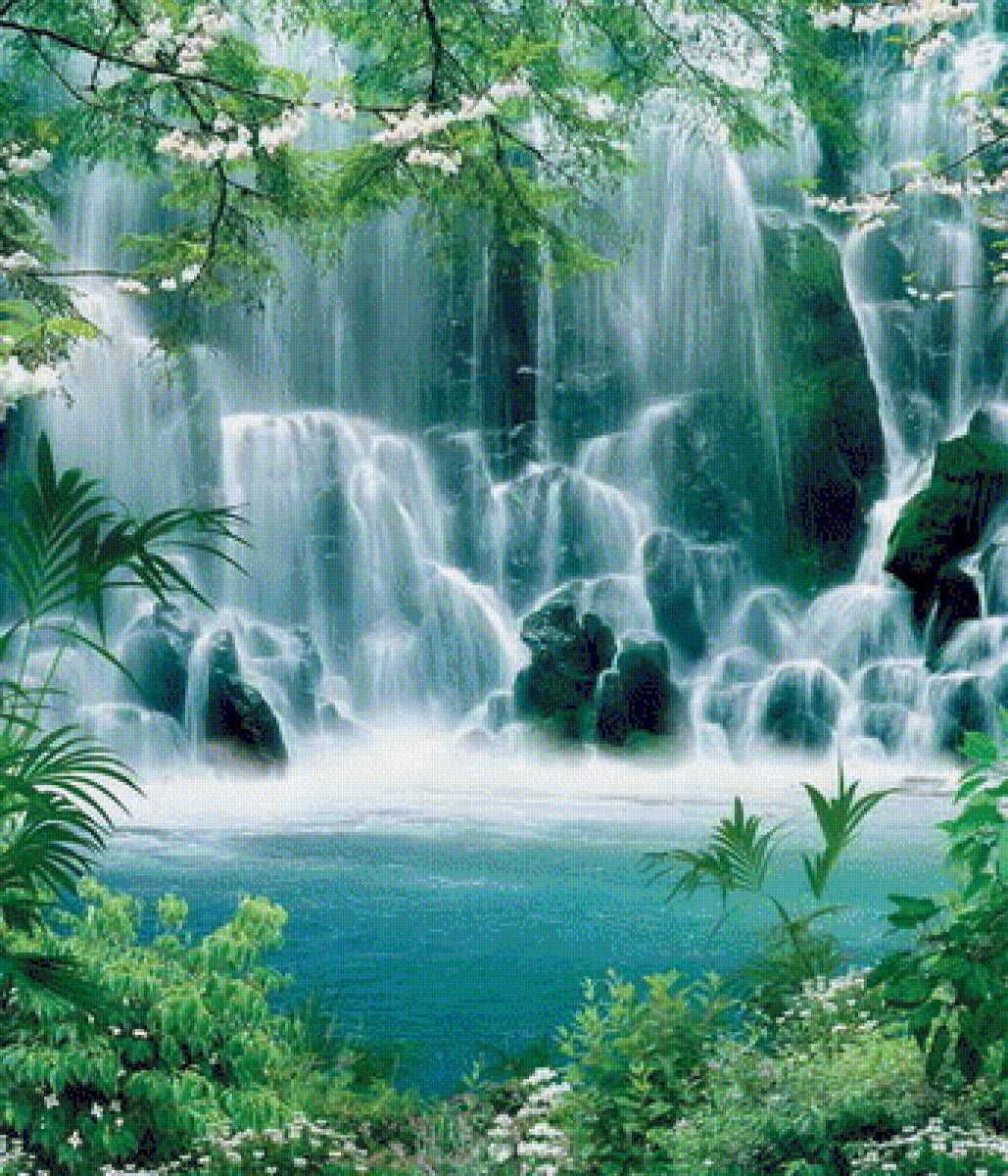 ВОДОПАД - пейзаж, природа, вода - предпросмотр