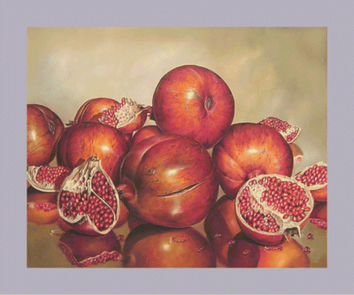 Гранат. - гранат., натюрморт, фрукты - предпросмотр