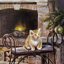 Схема вышивки «Котёнок»